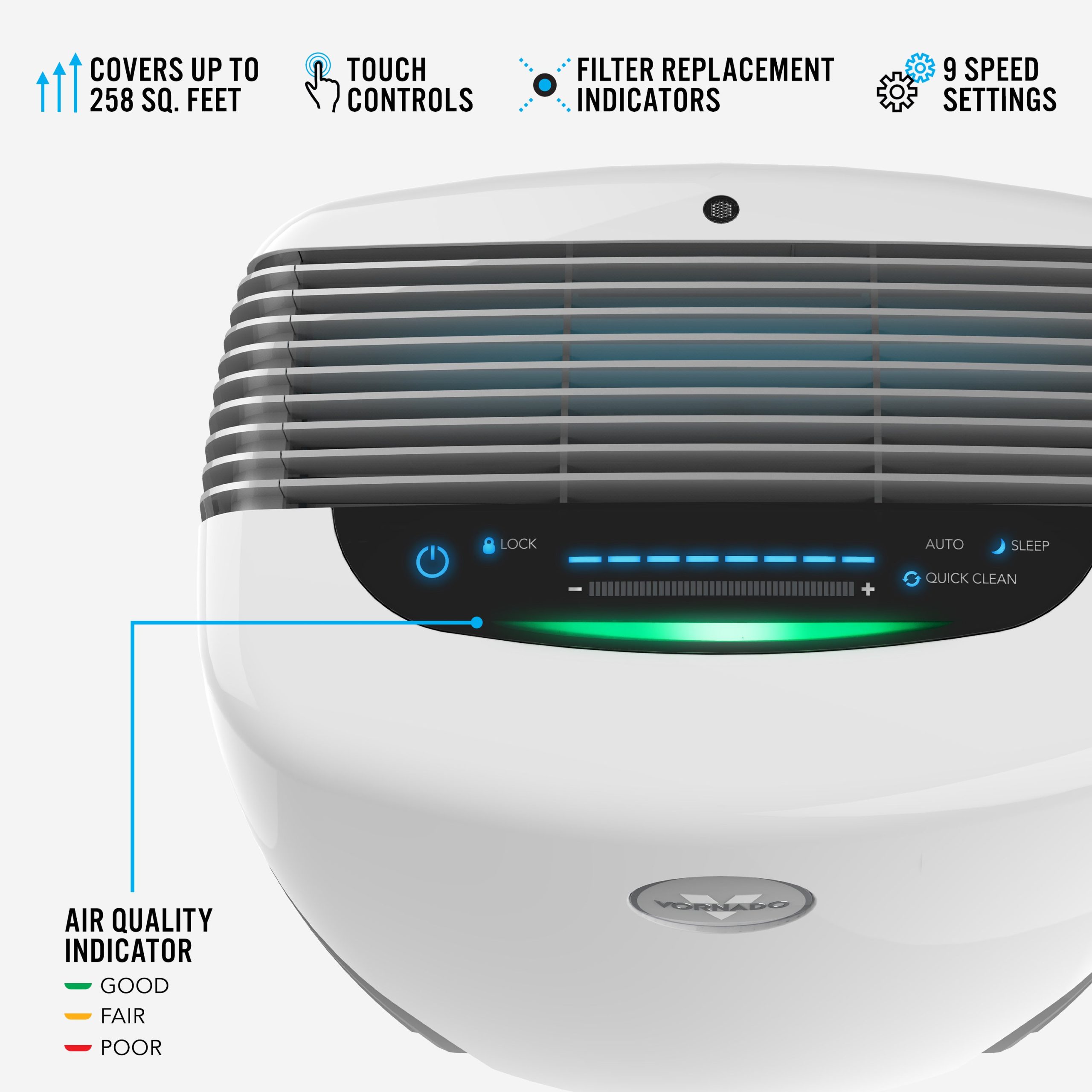 PCO575DC Energy Smart Air Purifier with Silverscreen® and HEPA Filtration - Image 8